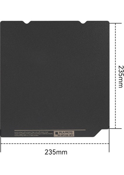 3D Yazıcı Yapı Plakası ile Uyumlu K1/ 3 V3 Se 235X235MM Çift Taraflı Poliüre Sac Yaylı Çelik Sac Isı Yatağı (Yurt Dışından)
