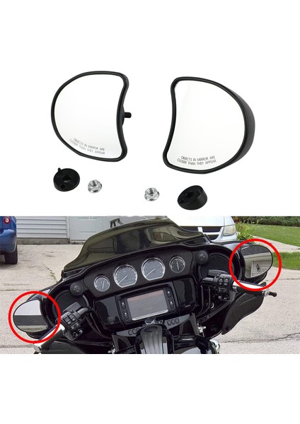 Dikiz Aynası Iç Kaplaması Street Tri Glide 1996-2013, Street Glide Triglide Modelleri ile Uyumludur (Yurt Dışından) fiyatları