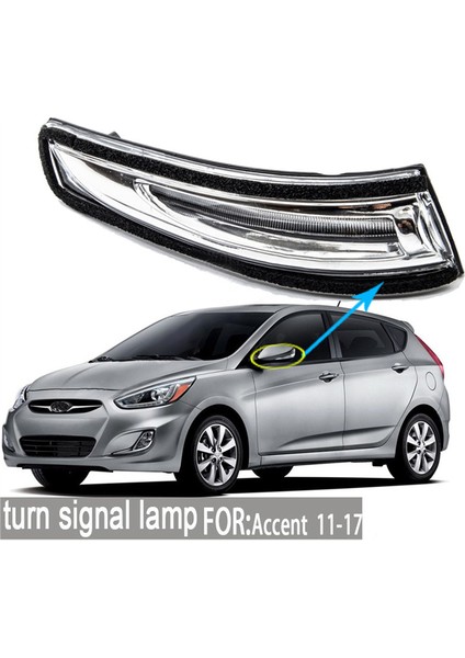 Accent I30 2011-2017 ile Uyumlu Sağ Dinamik LED Dönüş Sinyali Işığı Sıralı Dikiz Aynası Işığı (Yurt Dışından) fırsatları