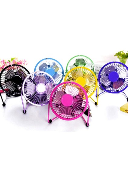 4 Inç Ferforje Mini Elektrikli Fan, Taşınabilir Sessiz USB Fan (Yurt Dışından)
