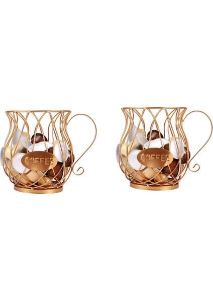 Декоративные Подарки,2x Kahve Kapsülü Pod Depolama Sepeti, Tassimo, Nespresso, Dolce-Gusto Için Tezgahüstü Mutfak Depolama Tutucu (Yurt Dışından)