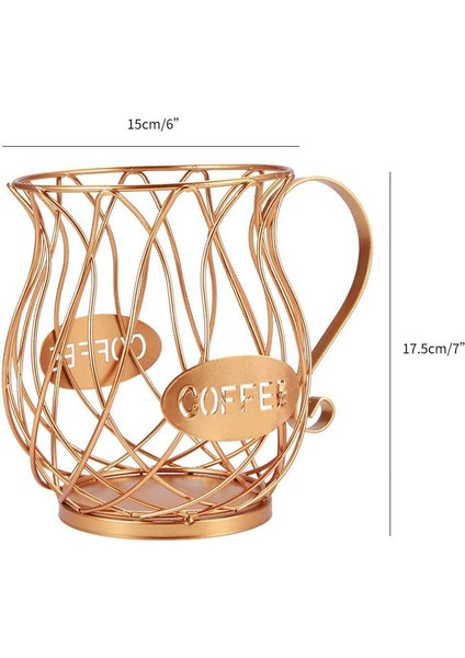 Декоративные Подарки,2x Kahve Kapsülü Pod Depolama Sepeti, Tassimo, Nespresso, Dolce-Gusto Için Tezgahüstü Mutfak Depolama Tutucu (Yurt Dışından)