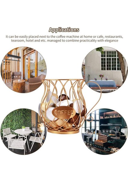 Декоративные Подарки,2x Kahve Kapsülü Pod Depolama Sepeti, Tassimo, Nespresso, Dolce-Gusto Için Tezgahüstü Mutfak Depolama Tutucu (Yurt Dışından)