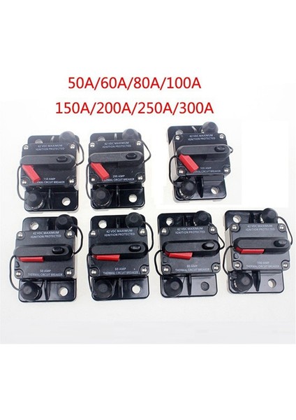 2x 300A Amp Devre Kesici Çift IP67 Su Geçirmez 12V 24V Sigorta Manuel Sıfırlama Araba Devre Kesici (Yurt Dışından)