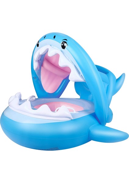 Bebek Yüzme Havuzu Şamandıra Halkası Çıkarılabilir Şişme Gölgelik ile Yürümeye Başlayan Floaties Bebek 6 36 Aylık Çocuklarla Uyumlu (Yurt Dışından)