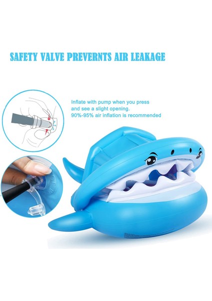 Bebek Yüzme Havuzu Şamandıra Halkası Çıkarılabilir Şişme Gölgelik ile Yürümeye Başlayan Floaties Bebek 6 36 Aylık Çocuklarla Uyumlu (Yurt Dışından)