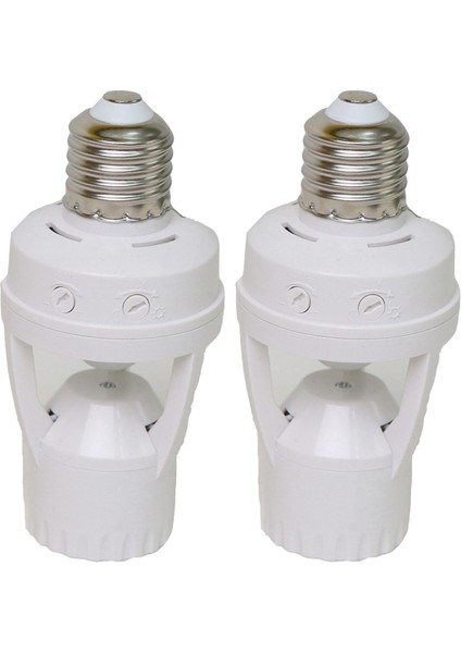 2x 360 Derece Pır Insan Indüksiyon Hareket Sensörü LED Gece Lambası Soket Tabanı AC110V-220V Gecikme Süresi Ayarlanabilir Anahtar (Yurt Dışından)