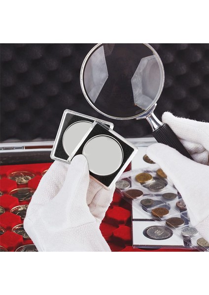 40 Adet Gümüş Dolar Para Tutucu, 2 x 2 Yarım Dolar Para Tutucu Para Kapsül Para Yapış Plastik Para Tutucu, 37.5mm (Yurt Dışından)