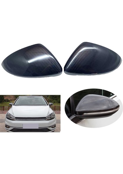 Golf 7 ile Uyumlu Mk7 2013-2020 Karbon Fiber Yan Dikiz Aynası Kapağı Trim Yan Kanat Ayna Kapakları Araba Aksesuarları (Yurt Dışından) fiyatları