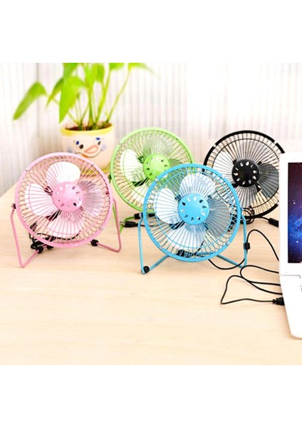4 Inç Ferforje Mini Elektrikli Fan, Taşınabilir Sessiz USB Fan (Yurt Dışından)