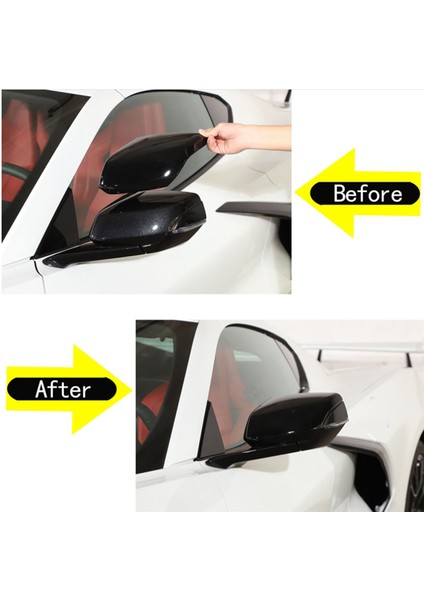 C8 2020-2023 ile Uyumlu Parlak Siyah Yan Kapı Dikiz Aynası Kapağı Trimler Araba Aksesuarları Sol + Sağ Taraf (Yurt Dışından) modelleri