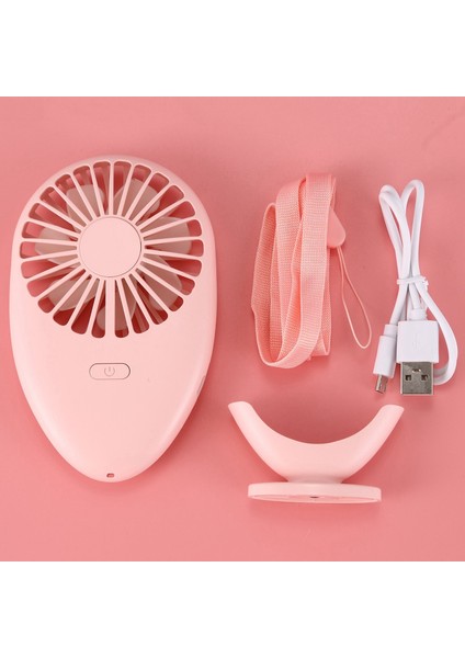 Açık Taşınabilir El Radyatör Fanı Tabanı Dikey Mini USB Şarj Pembe Olabilir (Yurt Dışından)