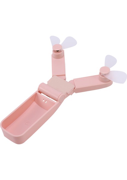 Mini Taşınabilir Çift Elle Katlanır Fan USB Cep Katlama Fanları 2 Kullanım Modu Küçük Elektrikli El Ev Aletleri Pembe (Yurt Dışından)