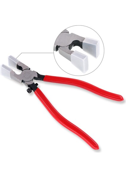 2x Ağır Hizmet Anahtar Fob Pense Aracı, Düz Çeneli Metal Cam Koşu Pensesi, Stüdyo Koşu Pensesi Lastik Uçları Takmak (Yurt Dışından)