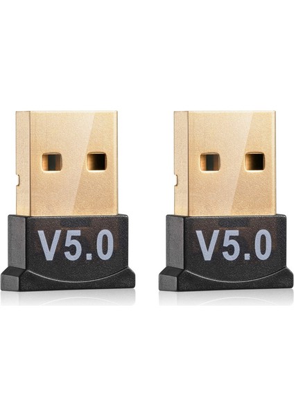 2 Adet Bluetooth 5.0 Adaptörü Bluetooth Alıcı Verici Kablosuz USB Adaptörü Bilgisayar Pc Dizüstü Bilgisayar ile Uyumlu (Yurt Dışından)