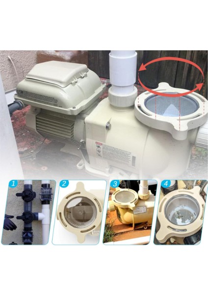 Havuz Pompası Kapak Kapağı, Kam ve Rampa Kilitleme Halkası Kelepçe Değiştirme Kiti, 350090 ile Uyumlu (Yurt Dışından)