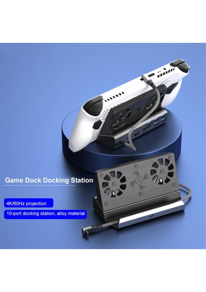 Ally Game Dock Konsol Hub ile Uyumlu 4K 60Hz USB C Bağlantı Istasyonu Gigabit Ethernet 1000MBPS Bağlantı Istasyonu Standı Tip C USB 3.0(B) (Yurt Dışından)
