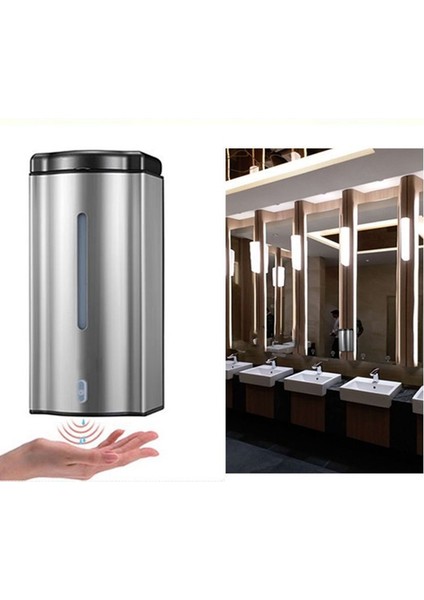600 ml Otomatik Püskürtücü Sabunluk Pressless Sensör El Deterjan Dispenseri Banyo Için Duvara Monte (Yurt Dışından)