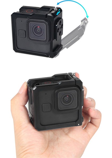 Kamera Kafesi Donanımı Koruyucu Çerçeve Yan Pil Kapağı Yan Kapaklı Hero 11 Mini Action ile Uyumlu Soğuk Ayakkabı Montajı (Yurt Dışından)