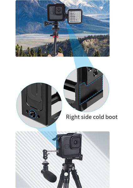 Kamera Kafesi Donanımı Koruyucu Çerçeve Yan Pil Kapağı Yan Kapaklı Hero 11 Mini Action ile Uyumlu Soğuk Ayakkabı Montajı (Yurt Dışından) fiyatları