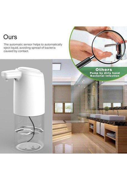 Otomatik Alkol Sprey Dağıtıcı Indüksiyon El Temizleyici Dezenfektan Sabunluk Mutfak Banyo Okul Beyaz Için (Yurt Dışından) modelleri
