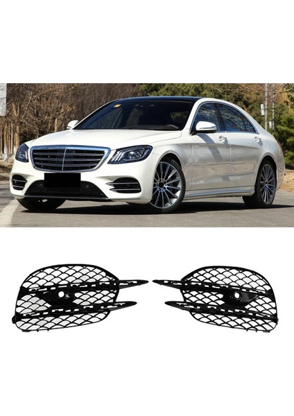 2228857200 Araba Tampon Ince Delikli Izgara Izgara Sol Ön Sis Aydınlatma Koruması Izgarası IÇIN-W222 S450 S500 S560 2018 2019 (Yurt Dışından) fiyatları