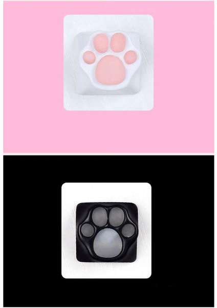 Silikon Artisan Kedi Paws Pad Klavye Keycaps Kiraz Mx Anahtarları Kişilik Yumuşak Hissediyorum Kedi Klavye Tuş Takımı, A (Yurt Dışından) modelleri