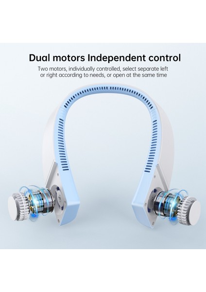 Boyun Fanı Taşınabilir Bladeless Şarj Edilebilir Handfree Mini Asılı Spor Hayranları Ev Dış Mekan Hava Soğutucu-Yeşil (Yurt Dışından)