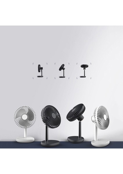 USB Şarj Taşınabilir El Elektrikli Fan Klima Soğutucu Soğutma Yaz Masası Masa Hayranları Siyah 4000 Mah (Yurt Dışından)