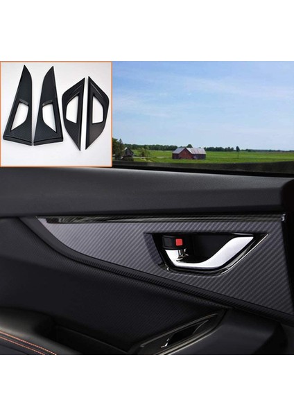 Karbon Fiber Araba Iç Kapı Kolu Krom Çerçeve Trim Etiket ile Uyumlu Crosstrek Xv Suv 2018 2019 2020 Aksesuarları (Yurt Dışından) fiyatları