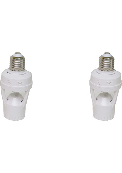 2x E27 LED 220 V Vida Ampul Tutucu LED Pır Kızılötesi Hareket Sensörü Lamba Anahtar Soketi Tanımlama E27 (Yurt Dışından)