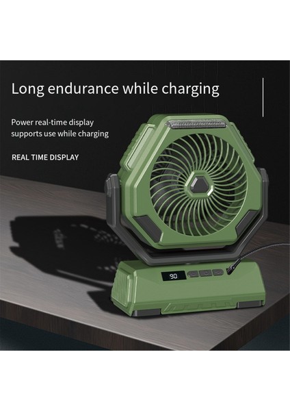 Kamp Fanı Şarj Edilebilir Dış Mekan Tavan Salınımlı Taşınabilir Klima Aydınlatma Siyah (Yurt Dışından) fırsatları