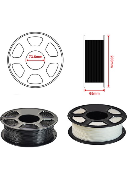 3D Yazıcı Filament Pla +, 3D Baskı 1.75MM Pla Plus, Çoğu 3D Yazıcı Beyazı Için Yükseltilmiş Düzgün Yaralanmış 1kg Makara (Yurt Dışından)