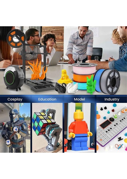 3D Yazıcı Filament Pla +, 3D Baskı 1.75MM Pla Plus, Çoğu 3D Yazıcı Beyazı Için Yükseltilmiş Düzgün Yaralanmış 1kg Makara (Yurt Dışından)