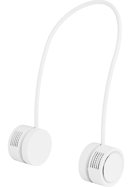 Boyun Fanı Taşınabilir Bıçaksız USB Şarj Edilebilir Yapraksız Asılı Fanlar Hava Soğutucu Soğutma Giyilebilir Beyaz (Yurt Dışından)