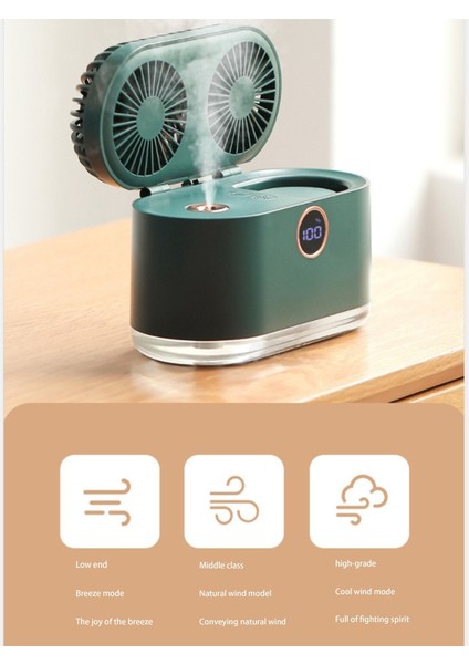 Taşınabilir Klima Fanı, Mini Soğutucu 3 Hızlı Sessiz Masa Soğutma Fanı, Ev Ofis Için LED Nemlendirici, Pembe (Yurt Dışından)