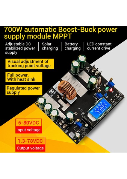 -SJ30 700W Senkron Düzeltme 30A Otomatik Buck-Boost Güç Modülü Solar Şarj Mppt, Ekransız (Yurt Dışından)