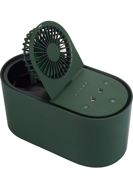 2'si 1 Arada Taşınabilir Mini USB Fan Nemlendirici Ultrasonik Soğuk Sis ile Kişisel Ev Ofis Için Yeşil (Yurt Dışından)