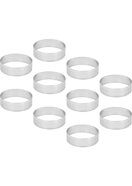 Торт В Форме,30 Adet Dairesel Tart Yüzükler Delikli Paslanmaz Çelik Meyve Pastası Kiş Kek Mus Kalıp Mutfak Pişirme Kalıp 7 cm (Yurt Dışından) modelleri