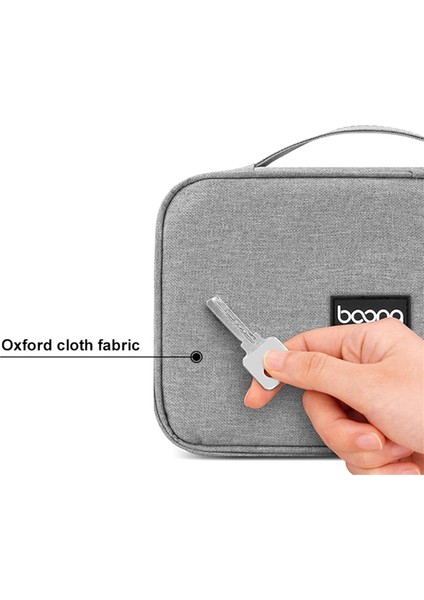 Kulaklık Veri Kablosu Saklama Torbaları Kiti Kutusu USB Kulaklık Tel Kalem Güç Bankası Dijital Gadget Cihazları Eva Fermuarlı Çanta Siyah (Yurt Dışından)