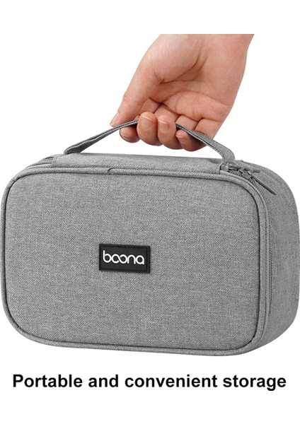 Kulaklık Veri Kablosu Saklama Torbaları Kiti Kutusu USB Kulaklık Tel Kalem Güç Bankası Dijital Gadget Cihazları Eva Fermuarlı Çanta Siyah (Yurt Dışından) fiyatları