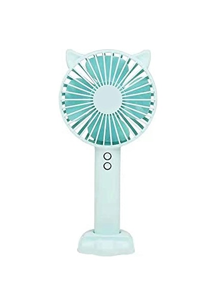 El Elektrikli Fan 3 Hız Değişken Hız Mini Taşınabilir Şarj Edilebilir Masaüstü Gece Lambası Sessiz Fan, Pil-C ile (Yurt Dışından)