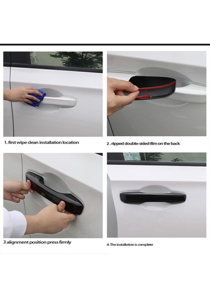 4 Adet Siyah Kapı Kolu Trim Dış Kapı Kolları 11TH 2022 ile Uyumlu Kapaklar (Yurt Dışından) indirimleri