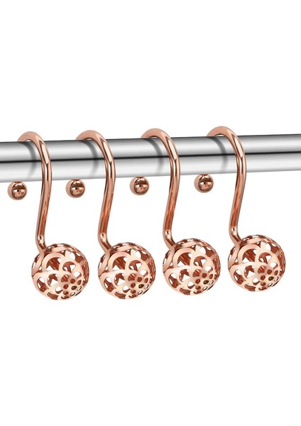Duş Perdesi Kanca Halkaları, Set OF24 Dekoratif Duş Perdesi Kancaları, Banyo Için Metal Paslanmaz Duş Halkaları Gül Altın (Yurt Dışından) fırsatları