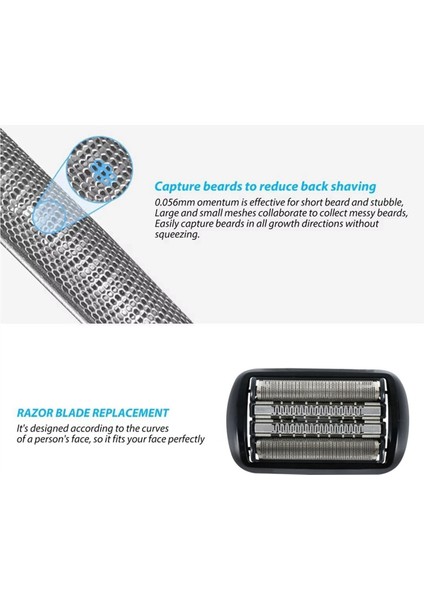 2x 92B 90B Braun Serisi 9 Elektrikli Tıraş Makineleri Için Yedek Tıraş Makinesi Yedek Kafa 9290CC, 9291CC, 9370CC, 9293S, 9385CC (Yurt Dışından) modelleri