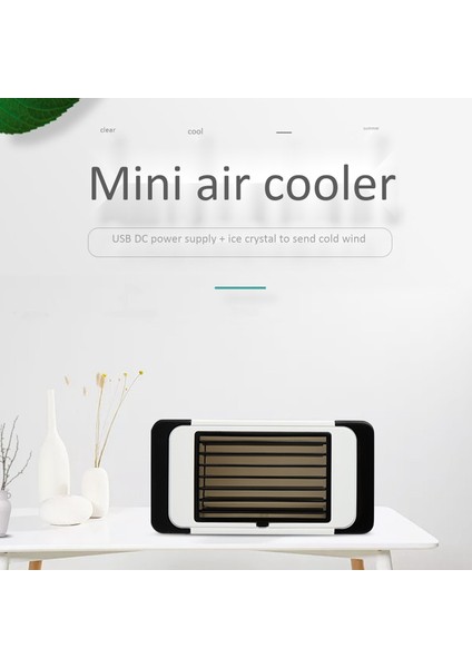 USB Mini Küçük Klima Fanı Taşınabilir Masaüstü Soğutma Ofis Ev Yurdu Soğutucu (Yurt Dışından)