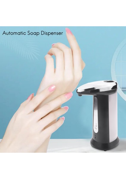 Otomatik Sensörlü Sabunluk Temassız Mutfak Banyo Gri (Yurt Dışından)
