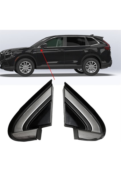 Dış Sütun Köşe Garnitür Yan Dikiz Aynası Üçgen Plakalar Trim -V 2007-2011 Araba Aksesuarları ile Uyumlu (Yurt Dışından)