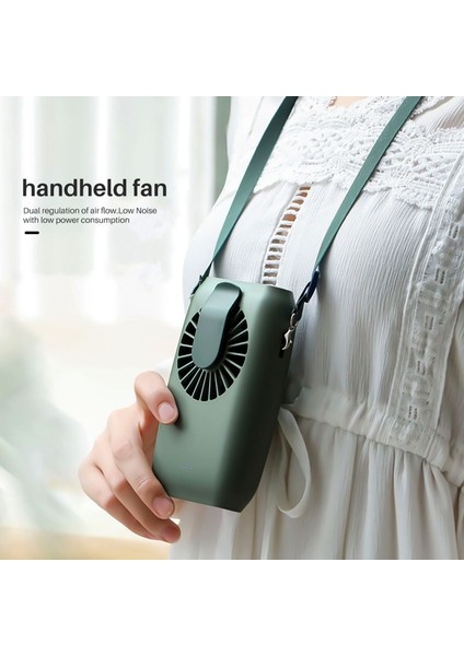 El Tipi USB Fan Soğutucu Taşınabilir Mini 2000MAH Şarj Edilebilir Kullanışlı Küçük Soğutma Yeşil (Yurt Dışından) fırsatları
