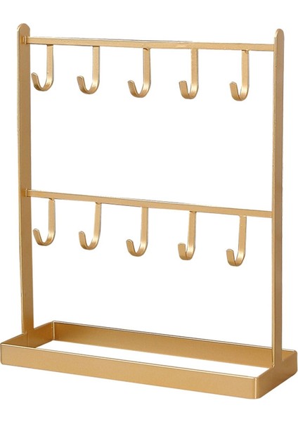 Masa Üstü Demir Takı Takı Küpe Askısı Kolye Yüzük Küpe Küpe Raf Sergileme Rafı Sundurma Anahtar Raf Altın (Yurt Dışından)